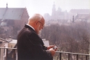 Krzysztof Penderecki on the terrace of the Academy of Music