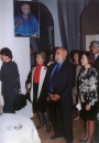 Exhibition of Krzysztofa Penderecki’s works at the Bunkier Sztuki Contemporary Art Gallery; standing: Krzysztof Penderecki, on the right Anne-Marie Soulliere